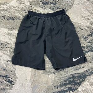 Nike Challenger Dri Fit Brief Lined Running Shorts Men Small Black Sweat Wicking